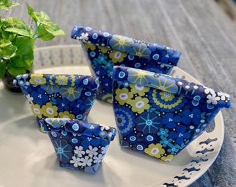 Reusable Snack Bags: Zero Waste Food Safe Fabric - Handmade