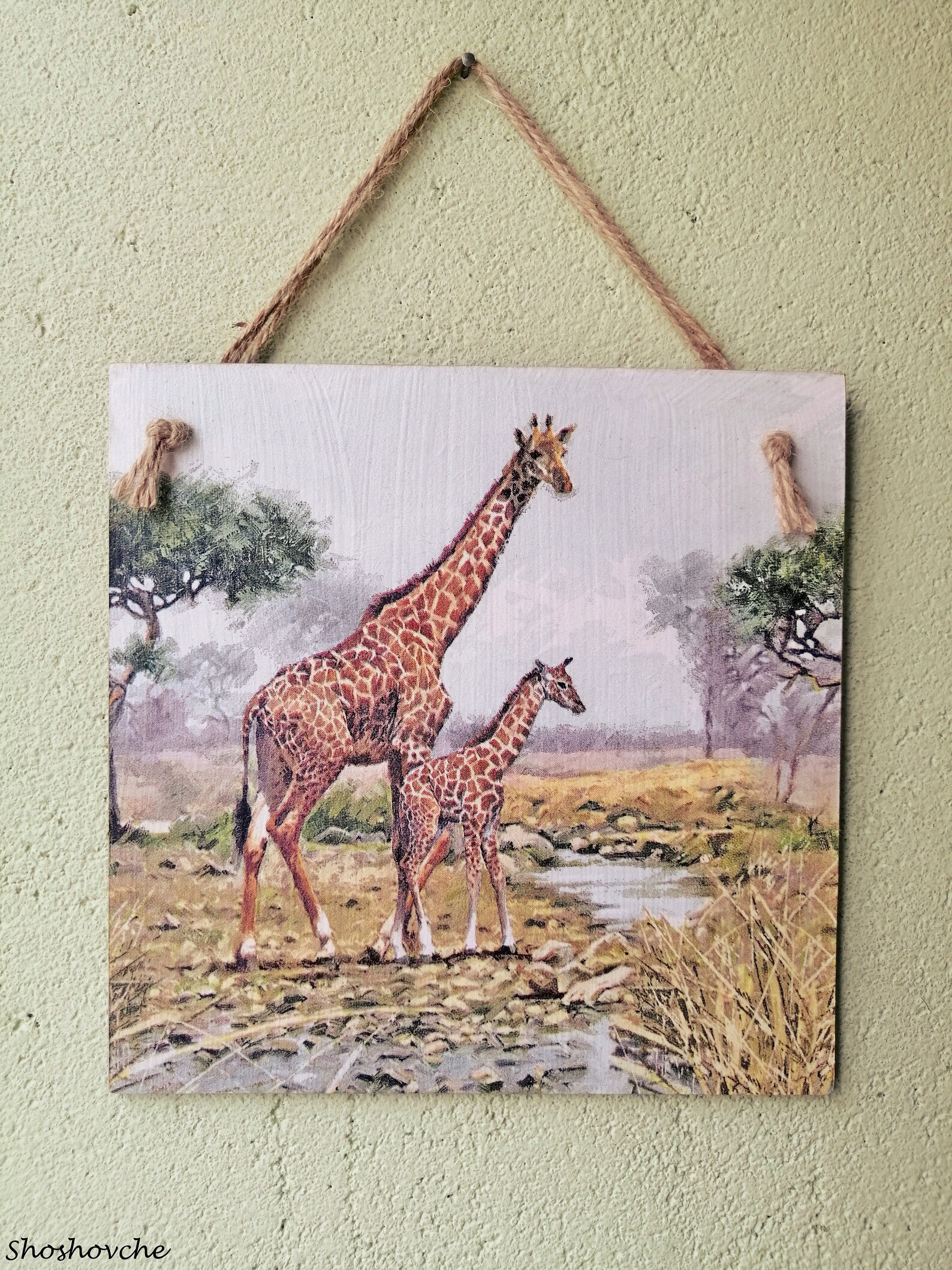 Giraffe Wall Art Giraffe Hanging Decor Giraffes Art Print Etsy