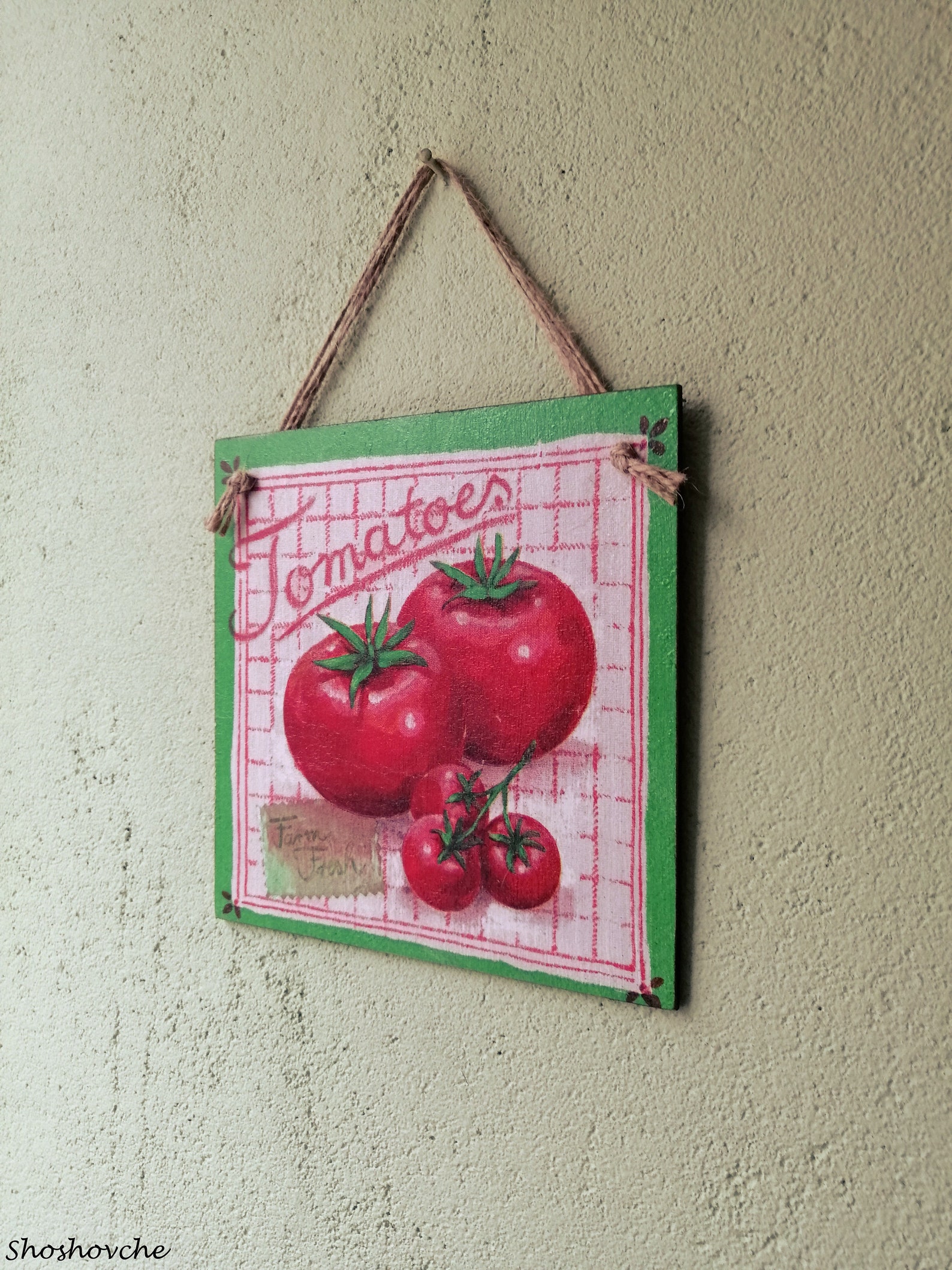 Rustic Tomato Wooden Wall Hanging Plaque Tomato Country Wall Etsy