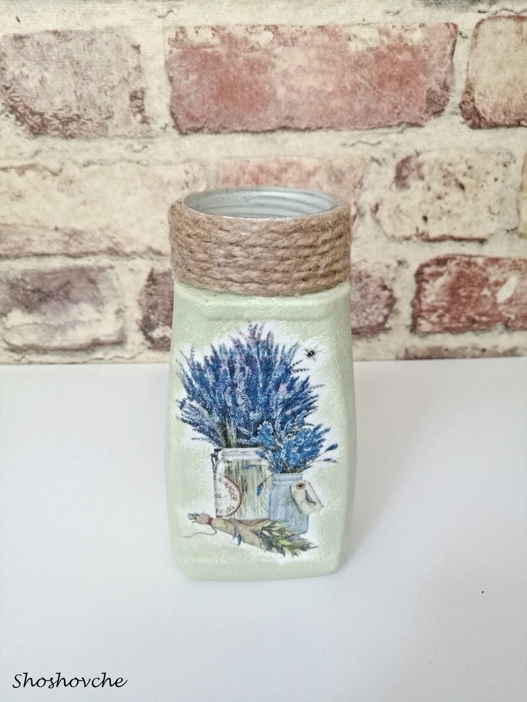 Curated visual reference: Purple Lavender Rustic Vase Upcycled Glass Jar Lavender Lover Gifts Photo Inspiration