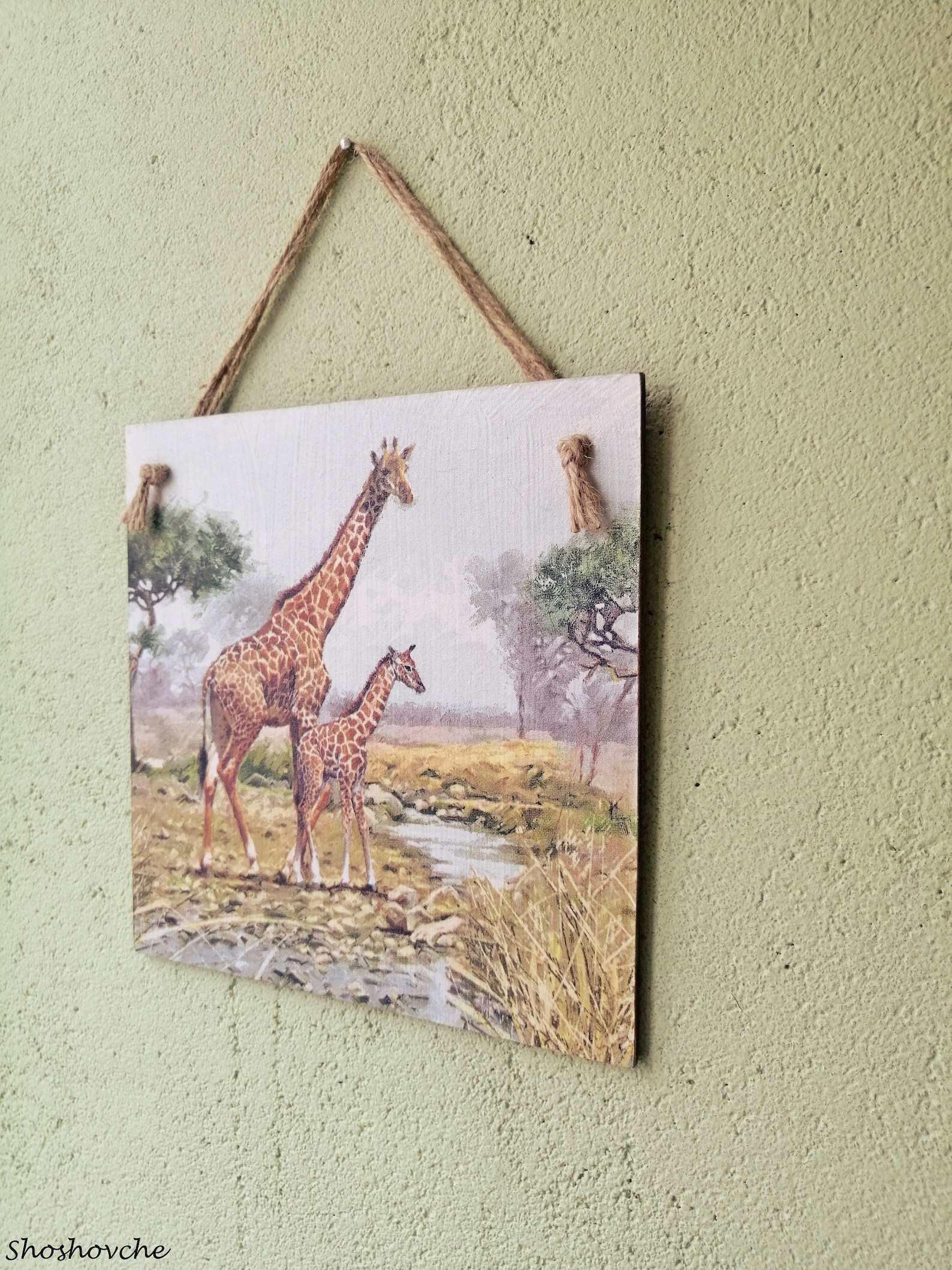 Giraffe Wall Art Giraffe Hanging Decor Giraffes Art Print Etsy