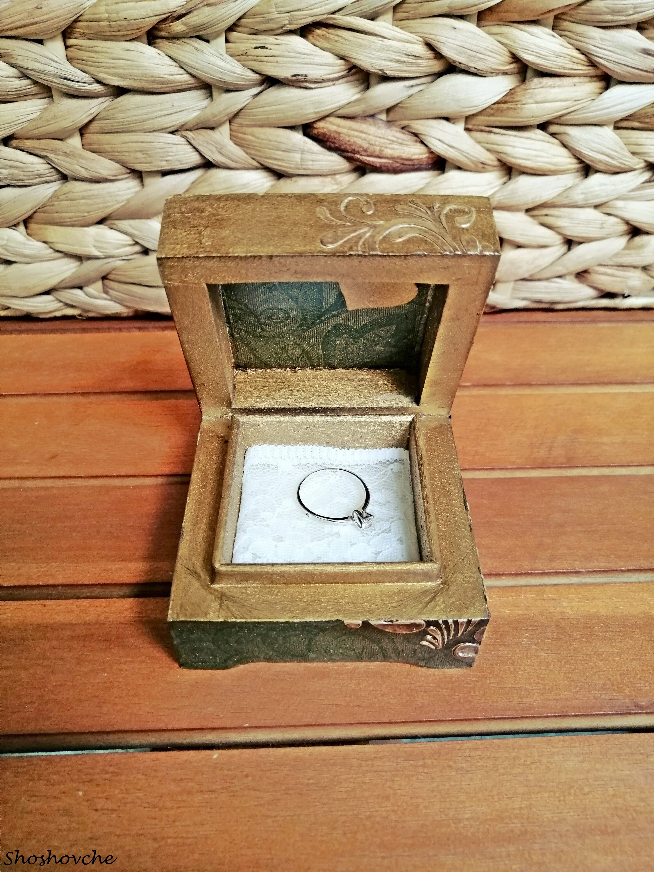 Rustic Personalized Proposal Ring Box Small Jewelry Keepsake Etsy