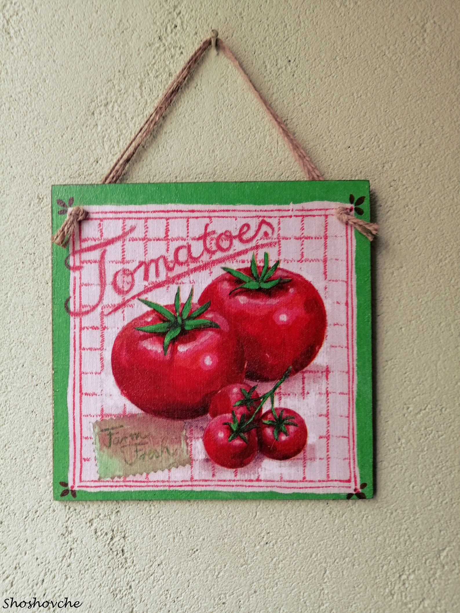 Rustic Tomato Wooden Wall Hanging Plaque Tomato Country Wall Etsy