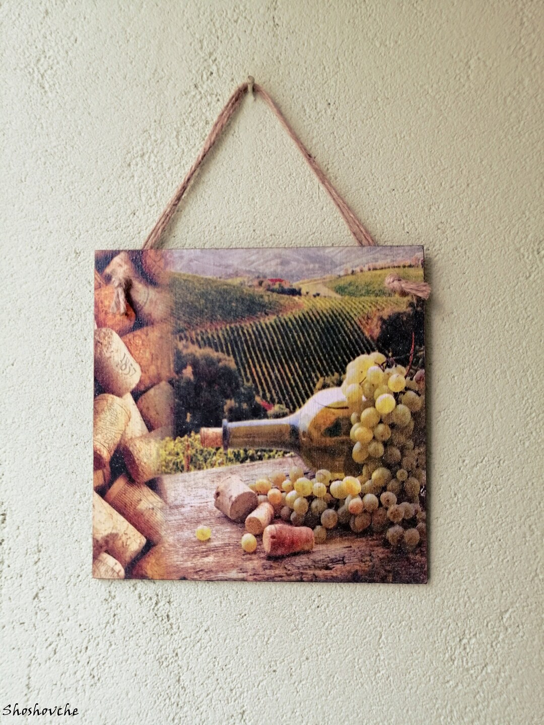 Rustic Wine Wall Hanging Plaque, Winery Decor, Wooden Kitchen Sign