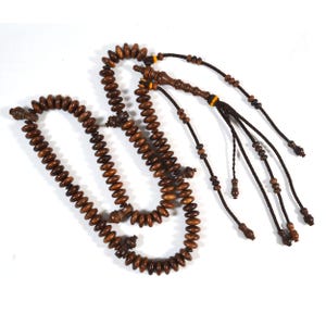 Indahcraft-Wild Kalimantan Agarwood Islamic Sibha misbaha Tasbih Tijani Prayer 100 Beads