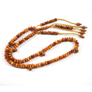 Indah craft-Traveler Pocket Tijani prayer beads Eboni Wood Agathis wood