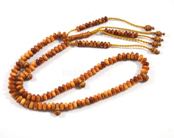 Indah craft-Traveler Pocket Tijani cuentas de oración Madera de ébano Madera de Agathis