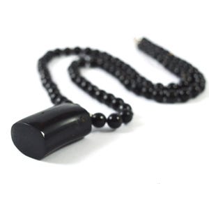 Handmade Vintage Necklace with Pendant Genuine Black coral sea