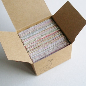 Lunch Box Notes. Love Notes. Message Paper for Mum in Box. Hand made Recycled Paper. 120 Small Hand Torn Pieces for Messages. Obento