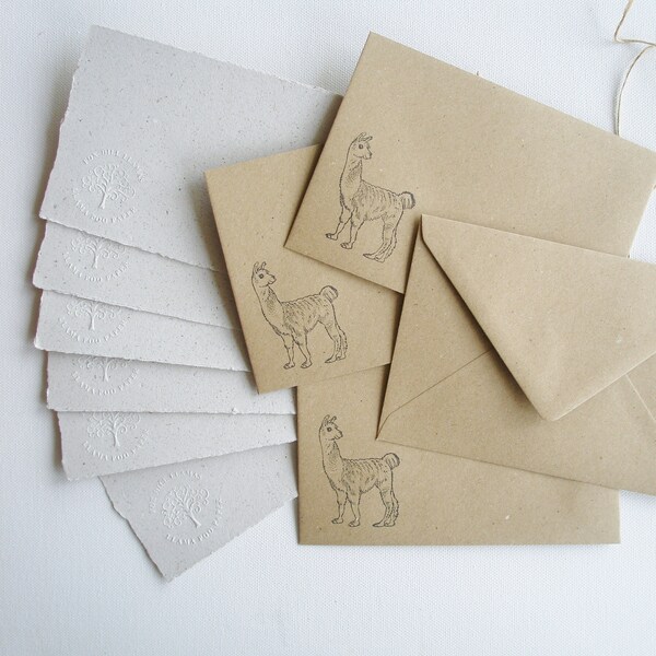 letter writing paper australia Llama Letter Writing Set, Poo Paper, 6x4" stationery, llama birthday paper, hand made writing set, baby shower invitation paper, envelopes