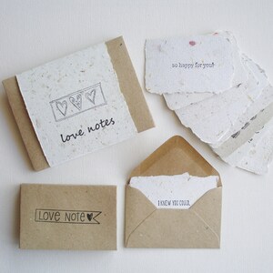 Parent's Note Set, Handmade Paper Love Notes and Envelopes, Homemade Encouragement Notes, for partner, wife, husband, Child, Student