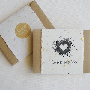 Love Notes Set, Handmade Paper Love Notes, Homemade Love Notes with envelopes, Love letters, Lover's Gift, for partner, wife, husband - No.4