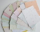 8x10 quot Sheets, Mixed Recycled Paper, Handmade Paper, Botanicals, Flowers, Paper Craft, Poetry, Calligraphy Paper, Letter Paper, Stamping