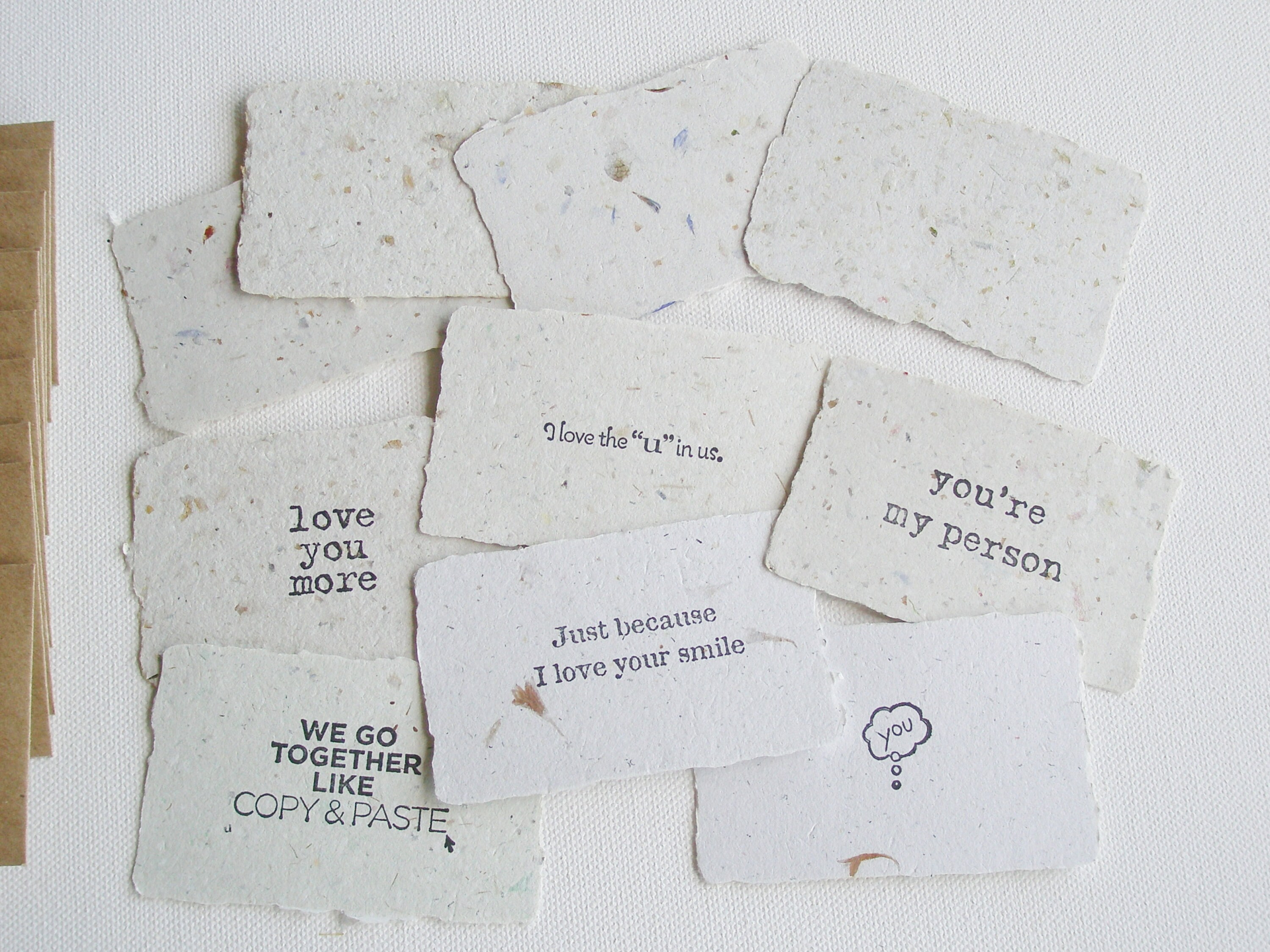 Love Note Kit With Hand Made Paper. Mini Notes With Envelopes. Homemade ...