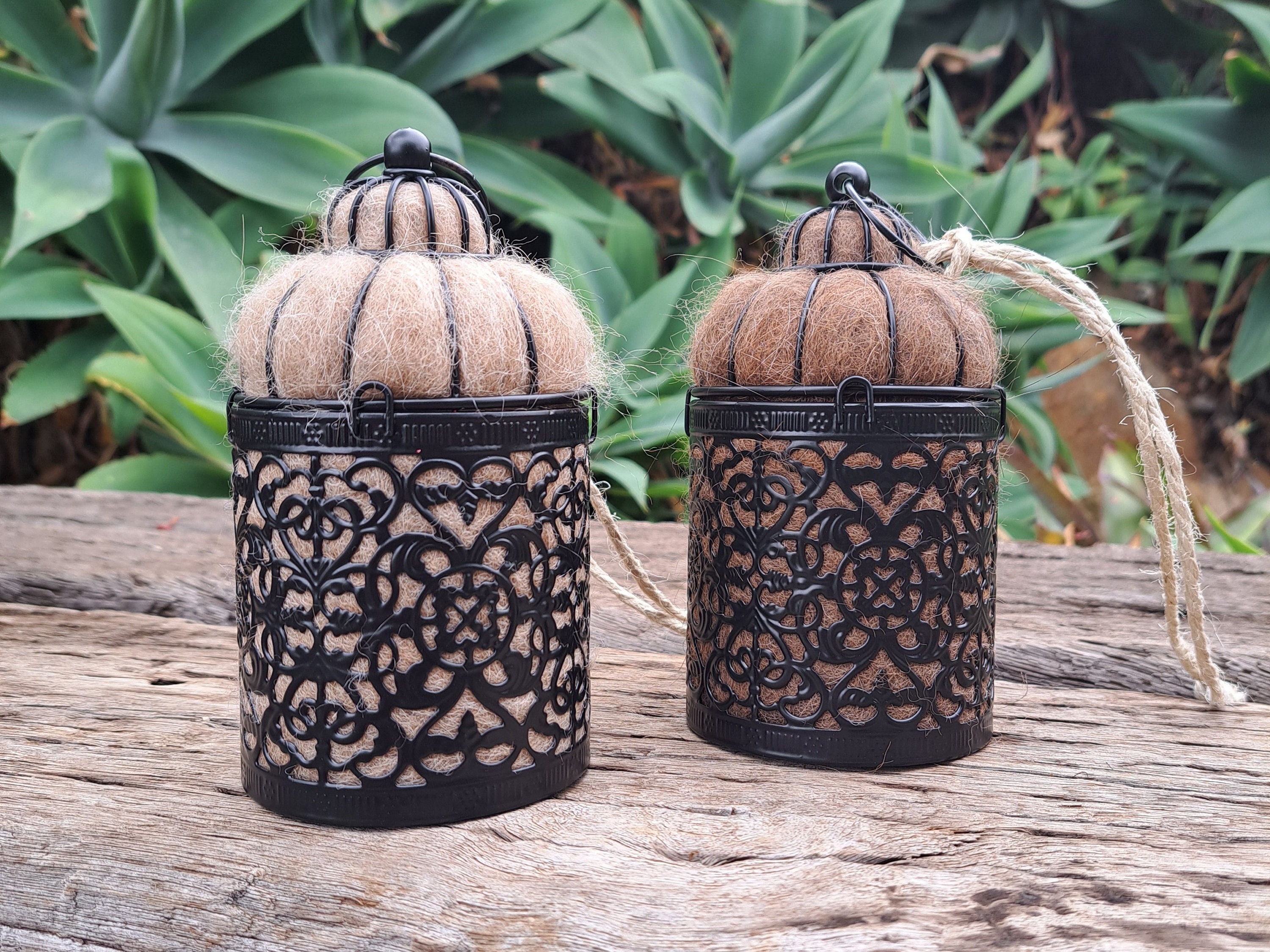 Llama Fibre Bird Nest Starter. Home Maker Garden Gift With Natural