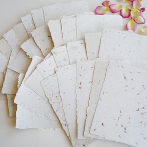 A5 Sheets, Neutral Recycled Paper, Hand made Paper, Paper sheets, Typewriter Paper Wedding Calligraphy, Heirloom Letters, homemade paper