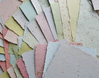 bookbinding supplies sydney 10 Mixed Sheets, A4 Hand Made Recycled Paper, Paper for Craft, Journaling, Printing, Collage, Card Making, Art, Homemade Paper, Deckle Edge