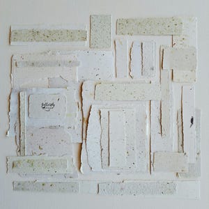 Handmade Recycled Scrapbook Papers, Collage  Junk Journal mixed paper pack in neutral tones
