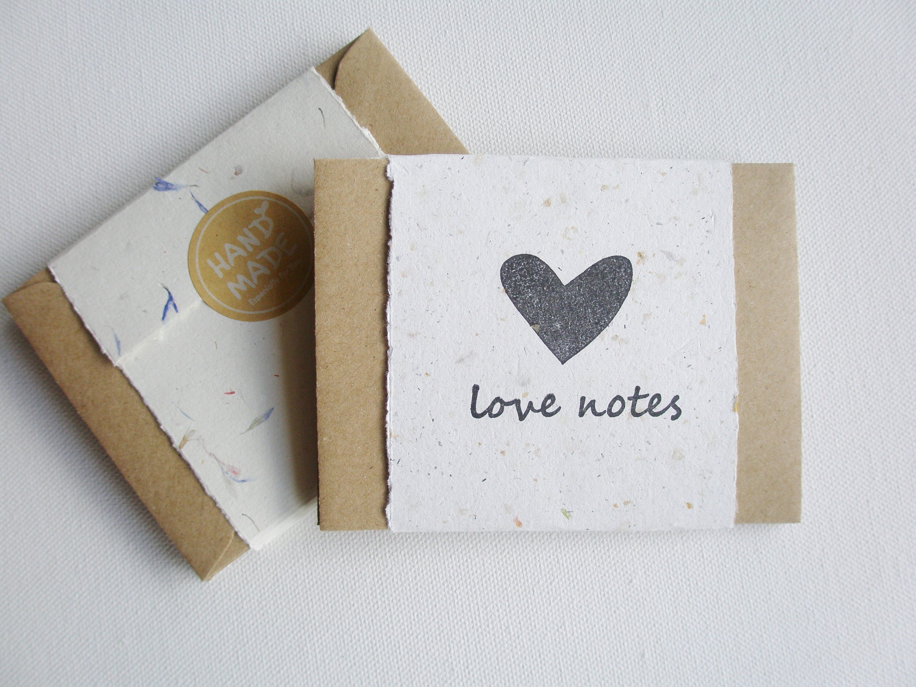 Love Note Kit With Hand Made Paper. Mini Notes With Envelopes. Homemade ...