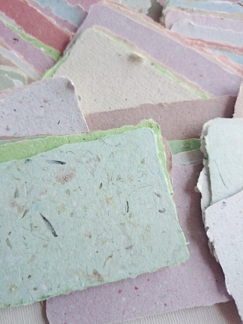 120 Handmade Business Cards Recycled Paper Cards Blank Etsy Australia