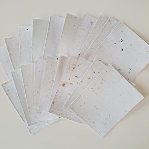 RESERVED for Molly - 20 x Hand Made Recycled Paper Sheets 8x10", Neutral Homemade Paper