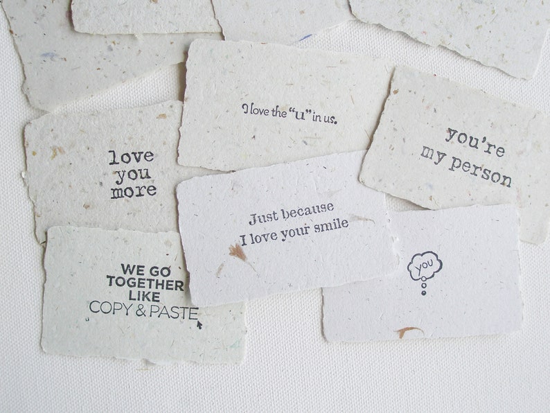 Love Note Kit With Hand Made Paper. Mini Notes With Envelopes. Homemade ...