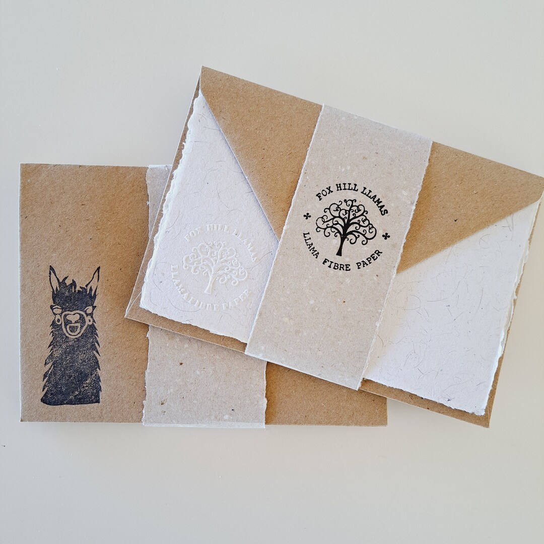Llama Writing Set Made From Handmade Recycled Paper With Llama Fibre ...