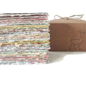 Note Paper - Handmade Recycled Note Paper - Gift Boxed Note Paper - Hand Torn Note Paper - 100 sheets - colourful paper 100 Pieces of Paper