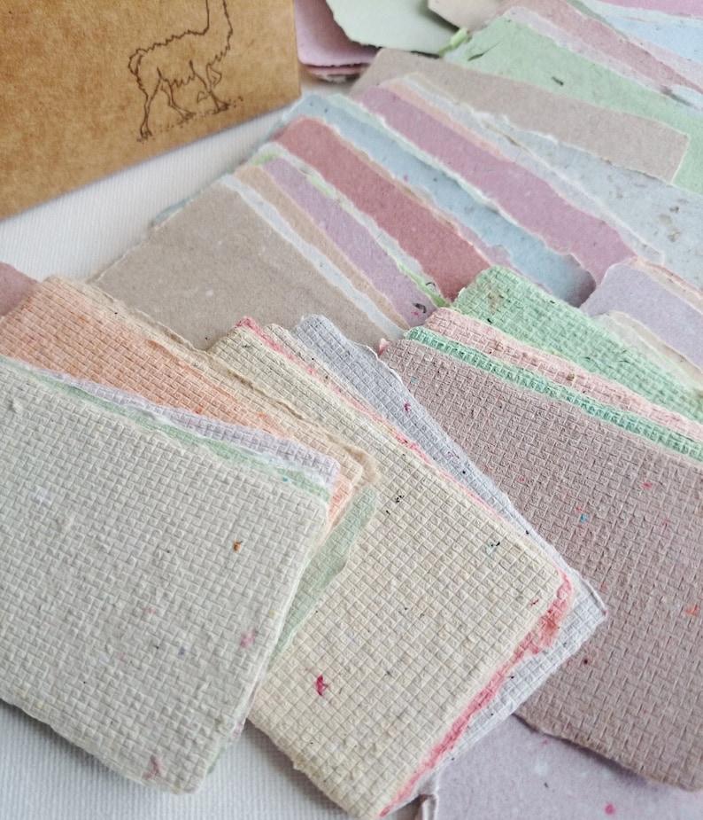 120 Handmade Business Cards Recycled Paper Cards Blank Etsy Australia