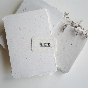 REJECTED A5 Sheets. Scrap Neutral Toned Recycled Paper. Hand made Paper Seconds. 15 Imperfect Paper Sheets or Remnants