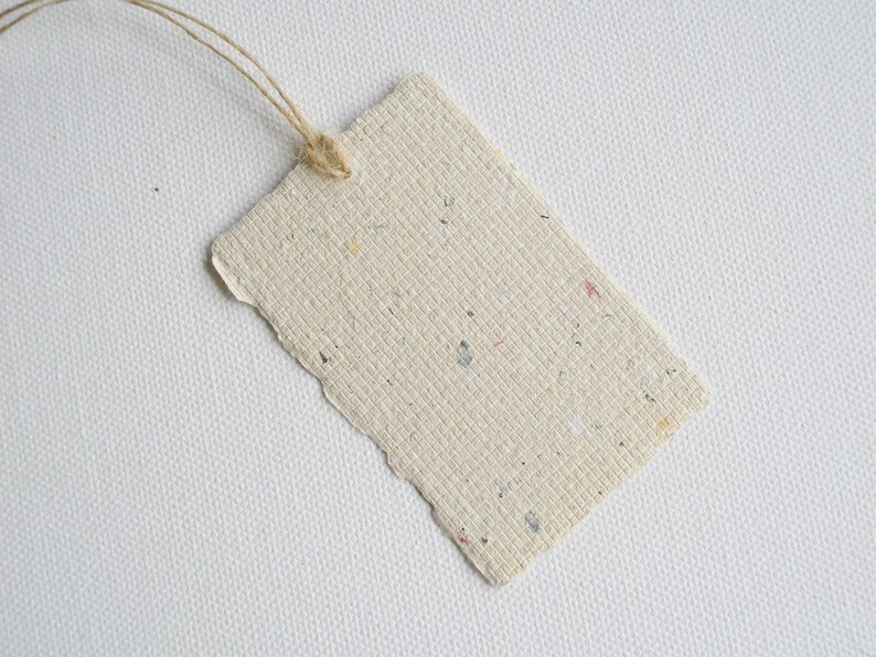 Handmade Recycled Paper Tags. 12 Gift Tags / Swing Tags With Etsy