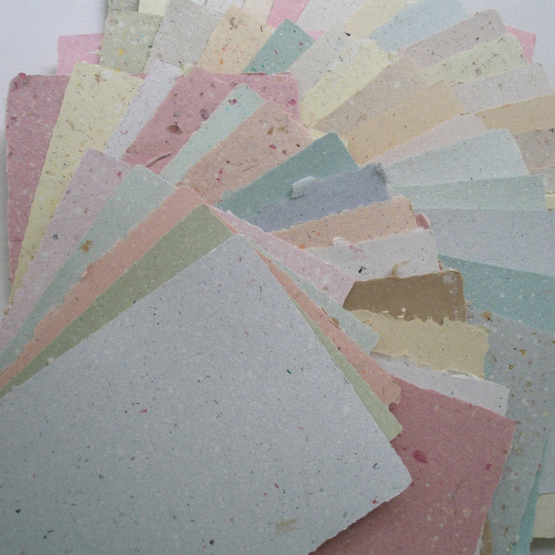 10 Sheets A5 Hand Made Recycled Paper Mixed Homemade Paper Etsy Australia