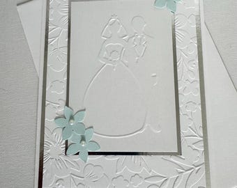 Embossed Bride and Groom Card