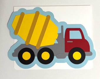Cement Truck Birthday Card