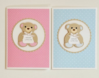 Boy or Girl Bear Baby Card