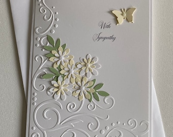 Embossed Sympathy Card with Butterfly