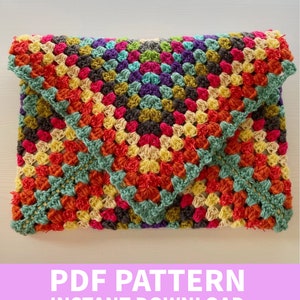 INSTANT DOWNLOAD Step by Step Granny Square Crochet Laptop Protector Sleeve Digital Pattern teacher gift kindle tablet handmade