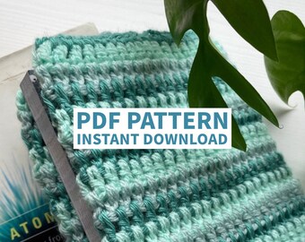 INSTANT DOWNLOAD Step by Step Crocheted Book Cover Digital Pattern Novel Notebook kindle teacher gift Christmas birthday handmade