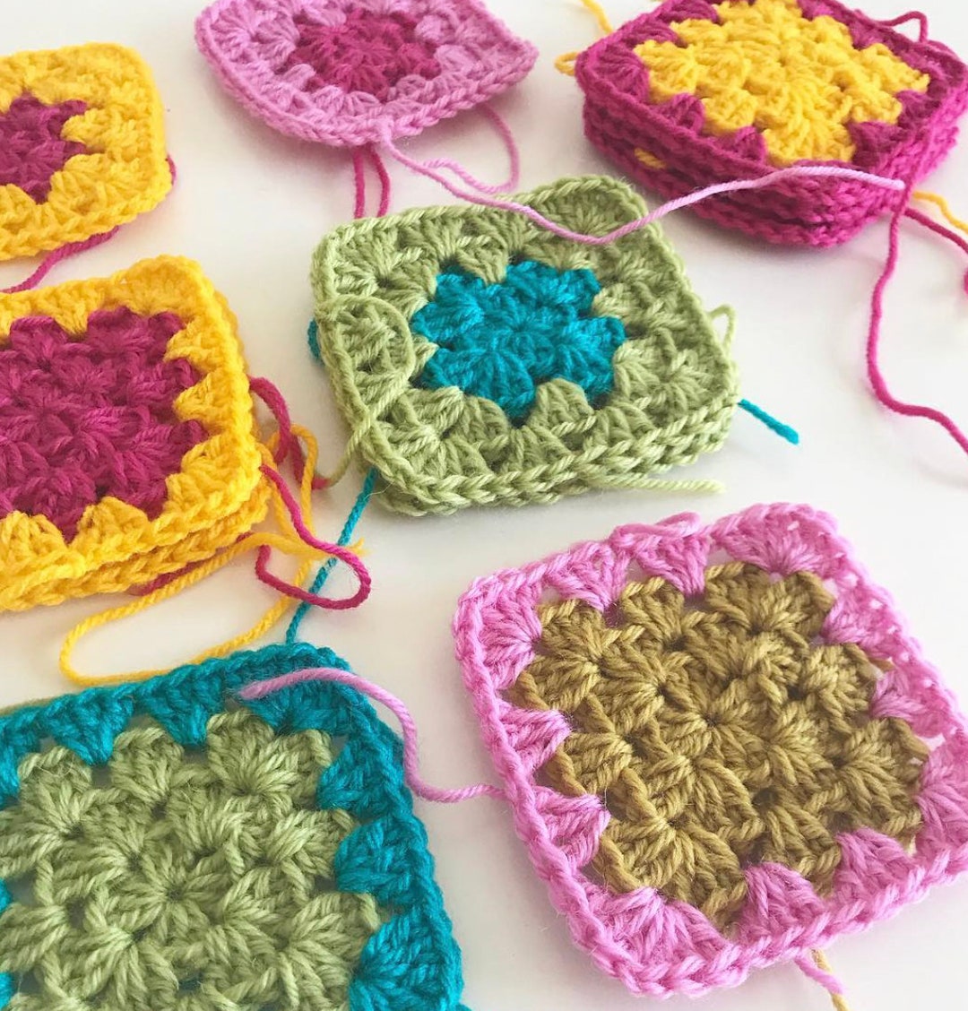 Learn How to Make a Crochet Granny Square/ Stepbystep Granny Etsy