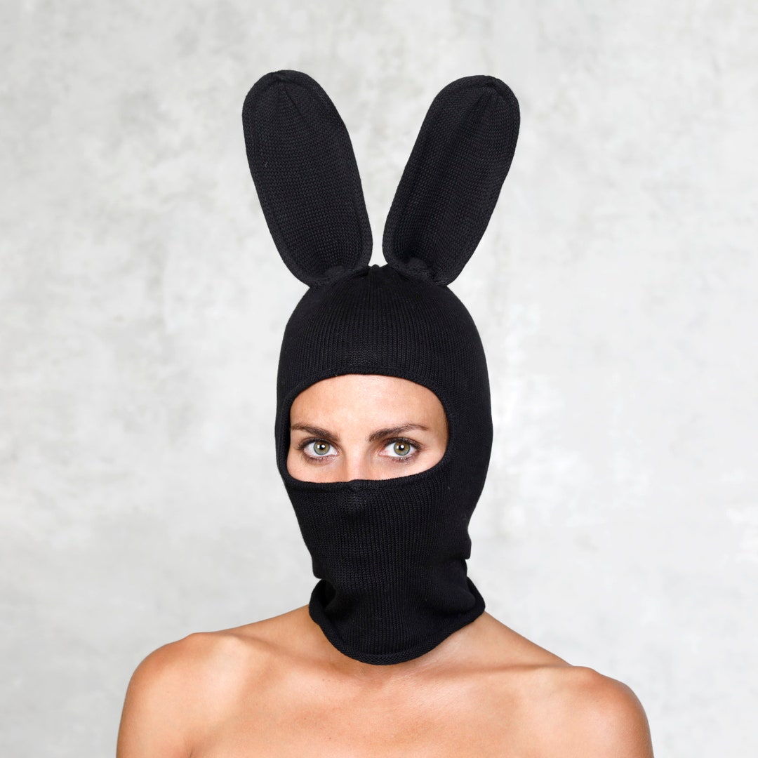SEICARINO Rabbit Ears Balaclava バラクラバ Bunny Balaclava - Black - blamo.store
