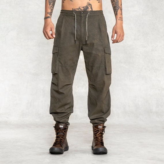 olive mens cargo pants