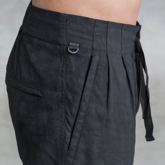 Pantalon Plissé Hommes Pour Lin En Etsy Tour Peint rFwrUq
