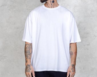 Boxy Supima Baumwolle T-Shirt - Unisex Oversized Fit - Bokken Tee weiß