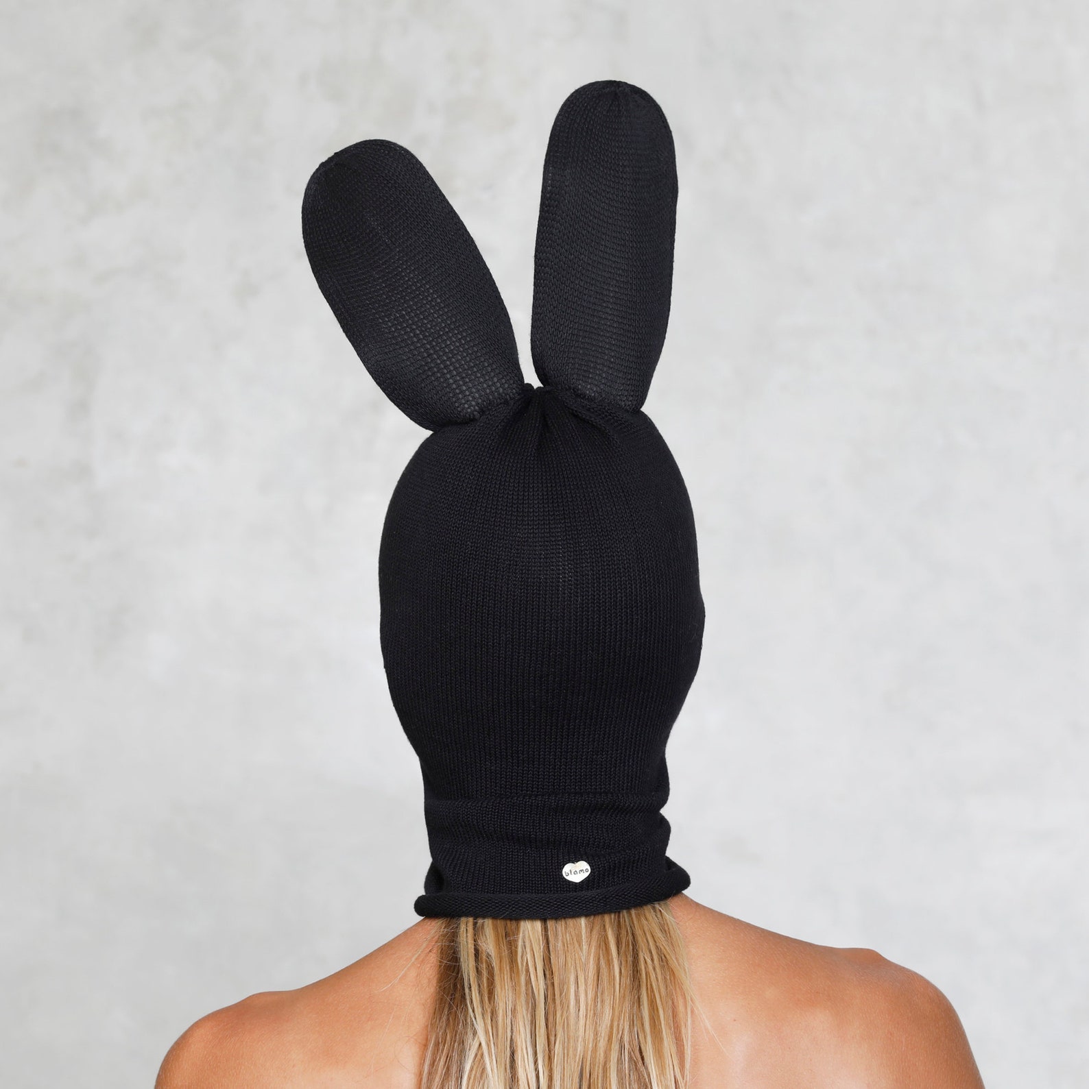 BLACK BUNNY BALACLAVA Adult Bunny Costume Ski Bunny Mask Etsy