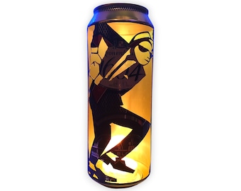 2 Tone Dancer Beer Can Lantern: Ska, Madness, The Specials Pop Art Lamp - Unique Gift!