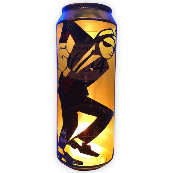 2 Tone Dancer Beer Can Lantern: Ska, Madness, The Specials Pop Art Lamp - Unique Gift!