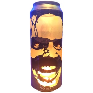 Jack Nicholson The Shining Beer Can Lantern: Pop Art Portrait Candle Lamp Unique Gift image 1