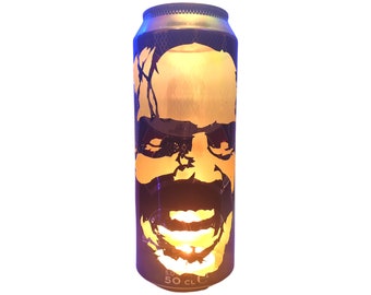 Jack Nicholson ‘The Shining’ Beer Can Lantern: Pop Art Portrait Candle Lamp - Unique Gift!