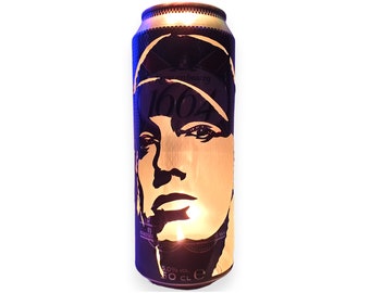 Eminem Beer Can Lantern: Slim Shady, Marshall Mathers Hip Hop Pop Art Lamp - Unique Gift!