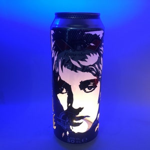 Rod Stewart Beer Can Lantern: The Faces Mod Pop Art Portrait Candle Lamp Unique Gift image 5